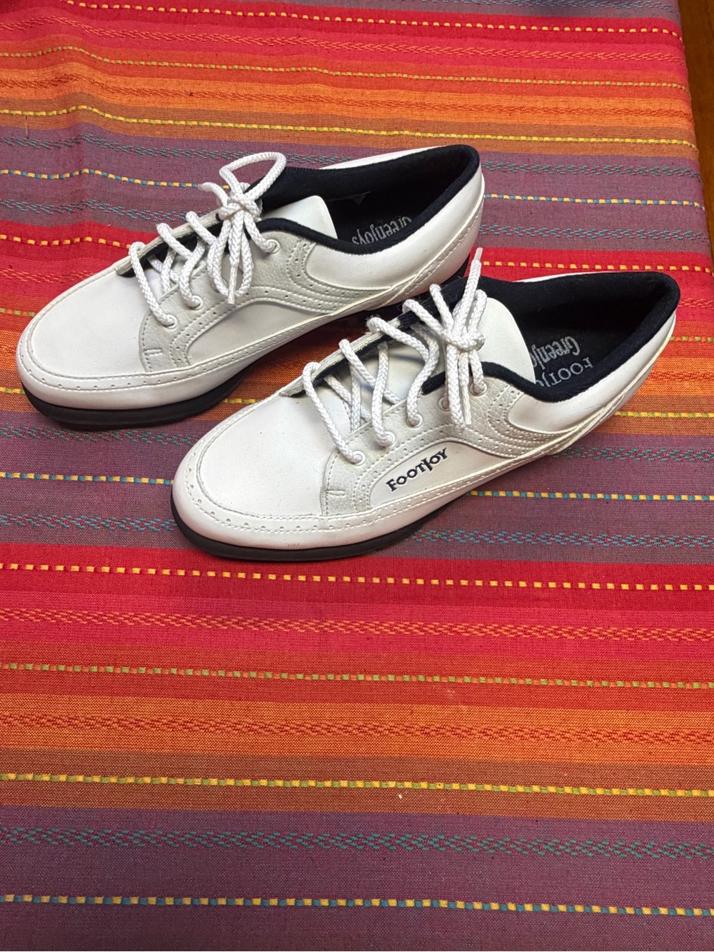 FootJoy White and Black Leather Golf Shoes